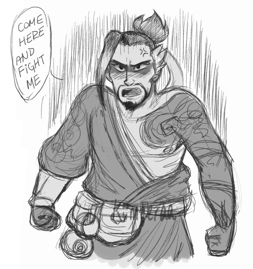 “McCree is useless”i drew an angry hanzo bc I´m angry. 