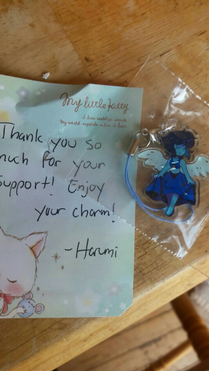 irlkuriyama:  my charm from @princessharumi came in th mail n its so cute!!!!   eeee