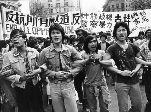 Two of my favourite images from this article about Asian-American photographer and activist Corky Le