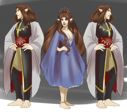 idahlrillion:Arwen, Elrohir and Elladan. Still playing around with Arwen’s design.