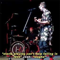 dunjosephs:  Tyler dedicating can’t help falling in love to Joshua  