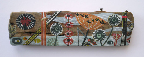Driftwood collages by Angie Lewin 