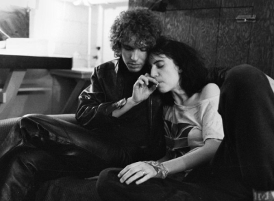 pattismithandrobertmapplethorpe:  Patti Smith and Richard Sohl sharing a joint
