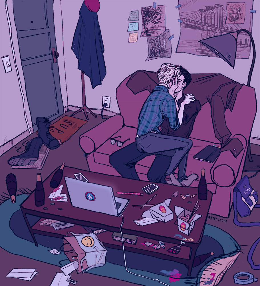 jovaline:  Quick process for yesterday’s piece + bonus close up of what’s on