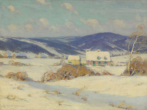 aleyma:Clarence Gagnon, In the Laurentians, Winter, 1910 (source).