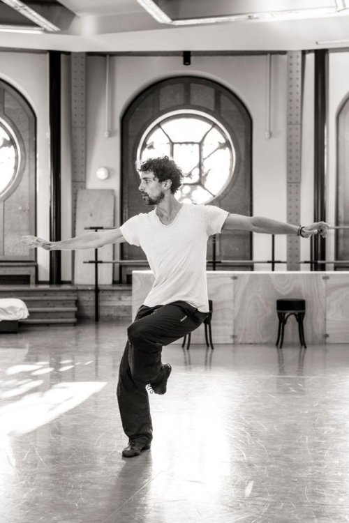 Stéphane Bullion, Eleonora Abbagnato, Alice RenavandFancy Free rehearsals, Jerome Robbins, Pa