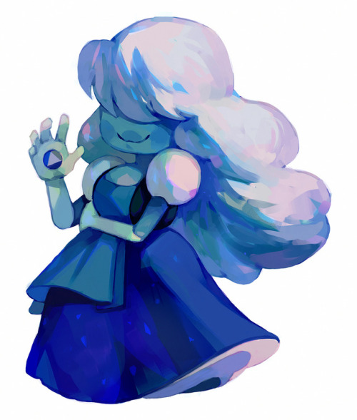 bluekomadori: Padparadscha &amp; Sapphire, really enjoyed painting these two also I’m goin