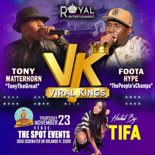 Join @officialroyalent for Viral kings “The Ultimate Dancehall Experience”. November 23 