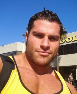 big-strong-tough:  David Hoffmann  Sexy rugged man and he knows it.