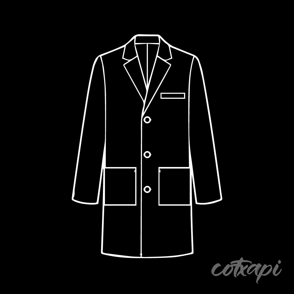 Male doctor apron, female doctor apron in vector art