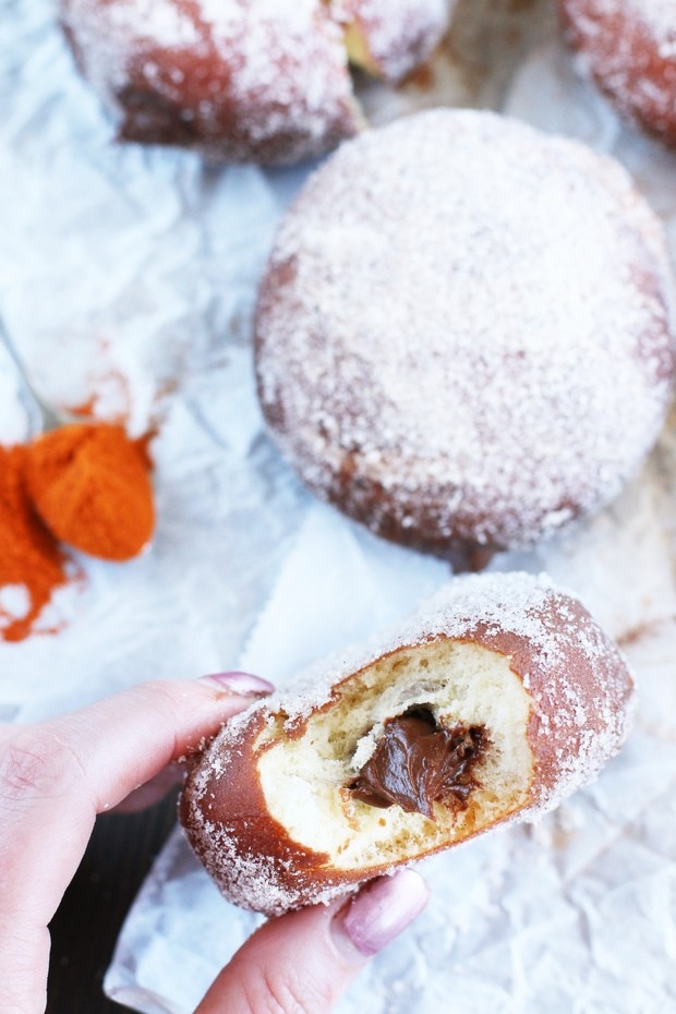 foodffs:  Mexican Chocolate Filled DoughnutsFollow for recipesIs this how you roll?