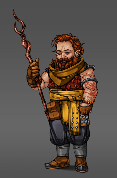 Finally finished this! The new look for Orsik Firebrand, our party&rsquo;s Dwarf Wildfire Druid, as 