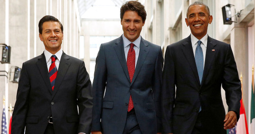 attndotcom:One guy’s hilarious post is exactly how we all feel about this photo of Obama, Trudeau, a