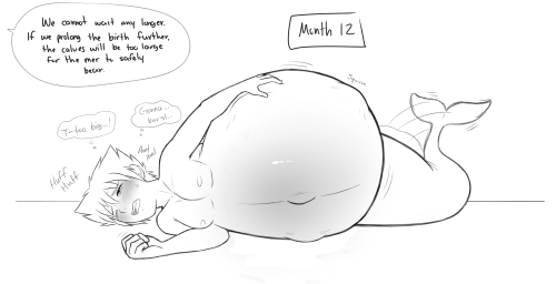 pt 6 of mermayternity! poor s*ora looks about ready to pop, but luckily the silly humans have finall