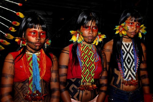 Karajá (Iny) people, Araguaia River basin, Brazil. Karajá people live in a 180-mile-long area in cen