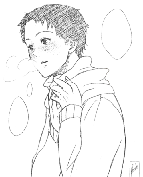 cornersweetcorner:  Happy/flushed Marco for my heart ∴´•◡•`∴ ❤