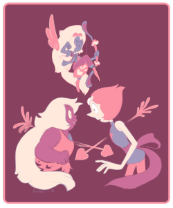 gracekraft: Pearlmethyst Week Day 4 - Valentine’s Day When your fusion wants her component gems to fuse again already 