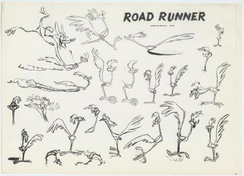 Model sheets for Wile E. Coyote and the Road Runner. If only I could have obtained these when I was 