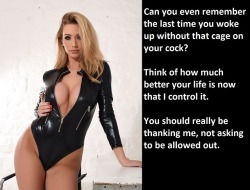 Femdom Chastity Captions, Cum Denial