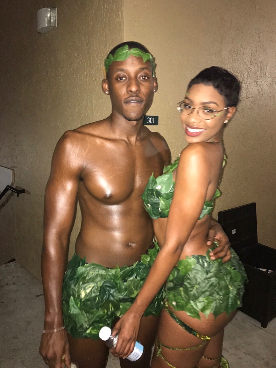 chrissongzzz:  My cousin and his girlfriend as Adam and Eve. 👏🏾👏🏾👏🏾