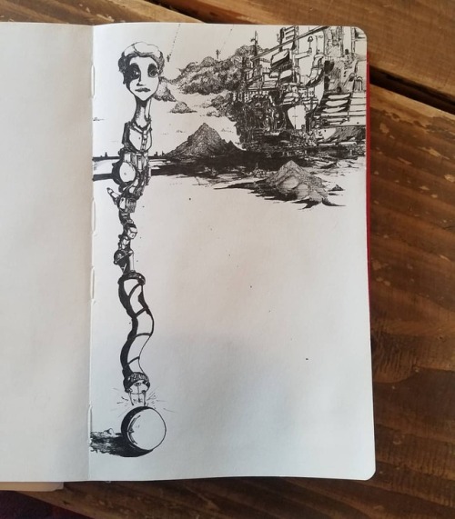 In the shadow of the Gormenghast. #doodle #art #drawing #illustration #sketch #sketchbook #penandink