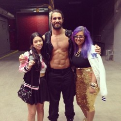 mschris314:  mxjoyride:  mschris314:  moxleysmistress:  mxjoyride:  shopjeen:  No shirt, no problem. Having a much better time at WWE than I did at the male strip club last night @WWERollins  SWEET JESUS  Sweet baby Jesus  I’ll be jealous of these two