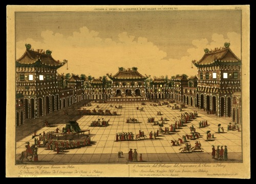 Van Blankaert &amp; Nieuhof, Le dedans du palais de l'empereur de Chine à Peking, 1766-90. Etching, 