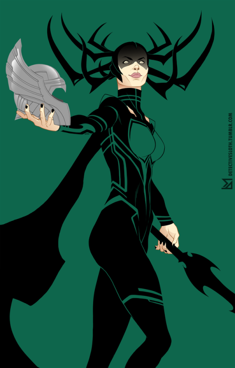 detectivesloth: Just had to draw a quick Hela - she looks so unbelievably badass in Ragnarok. That h