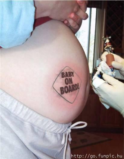 pregnantaddiction:Baby on Board tattoo! www.pregnantaddiction.com