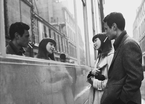 fluorin3:  Angelo Frontoni, Anna Karina and Michel Subor on the set of “Le Petit