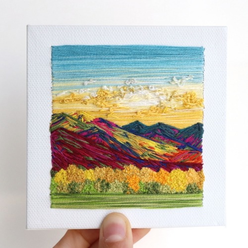 sosuperawesome: Embroidery Art by Carolina Torres on Etsy  See our ‘embroidery’ tag 