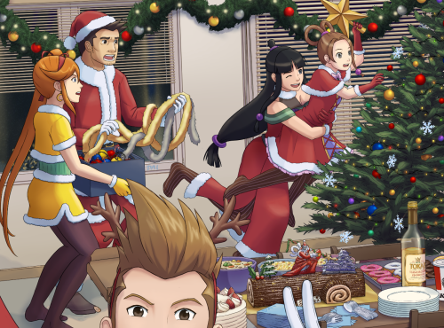 aurantia-ignis:My gift for TayaSigerson for the Ace Attorney Holiday Exchange 2021 over at AO3!!  - 