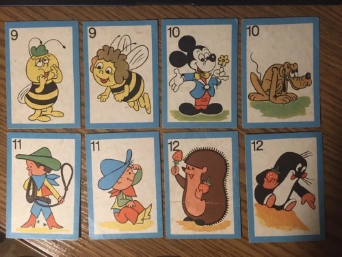 daguchna:Polish 80s Old Maid cards, including bootlegged, but cute as heck cartoon characters. Found