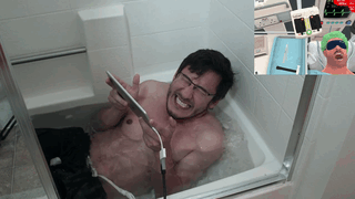 merkiplier:  Impossible Challenge: Ice Bath [x]  &ldquo;My bum bum is freezing!&rdquo;