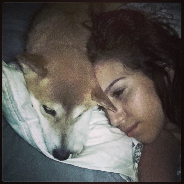 Um, Dagny, this is my pillow&hellip;do you mind? #wokeuplikedis