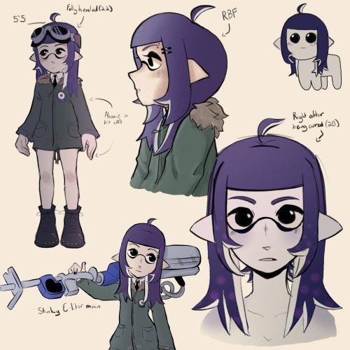 Splatsona Ref Sheet For Gumii, My 7/11 Manager Who Never Sleeps :3