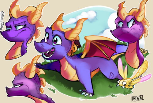 artisyone:spyro, spyro, spyro and sypro; ft. sparx✨