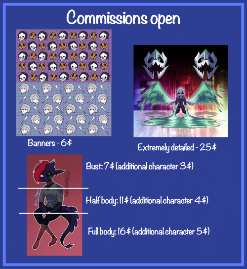 Its Finally Time.. Im Opening Commissions! I Will Be Doing This For A Few Weeks! So Dont Be Shy, Ill