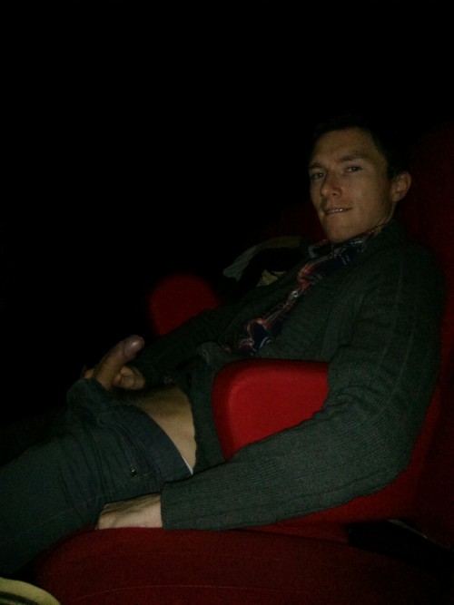arthusetnico:  Hard at the movies #nsfw