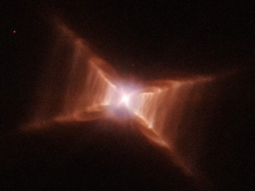 Not a very common shape to see in the heavens, this is the Red Rectangle Nebula. js