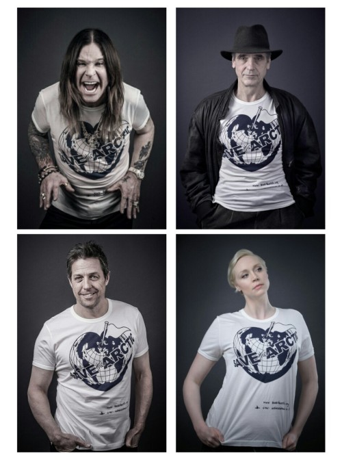 lolawashere:  Who wore it better? Tom Hiddleston and a whole bunch of UK stars wearing  the ‘Save the Arctic’ T-shirt and looking hot/cute/funny/scary/interesting