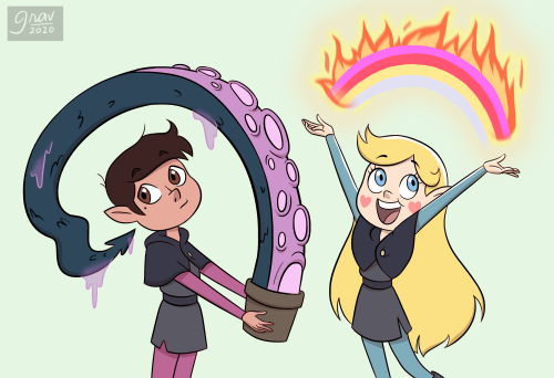 Star and Marco at Hexside AcademyWhat if Star Butterfly and Marco Diaz were students at the Hexside 
