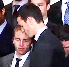 toews-for-days:  darthtulip: 11/4/13: Jonathan Toews takes a second to pull Patrick