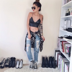 teenscoolest:  Bleached Ripped Denim Pant