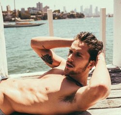 brackhaus2: Missing home SO MUCH this weekend. There’s nothing quite like pretending to do a single sit up on Sydney harbour… Shot by @lauramarii @kultmodels #tattoo #sydney #malemodel by tomfarrellytalks http://ift.tt/1RtArVy 