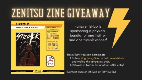 HOLIDAY GIVEAWAYWe’re partnering with @faneventshub, who is sponsoring a physical zine bundle giveaw