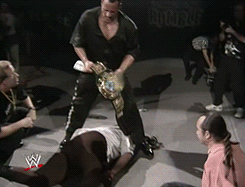 fuckyeah1990s:The Rock vs. Mankind (Royal Rumble 1999)