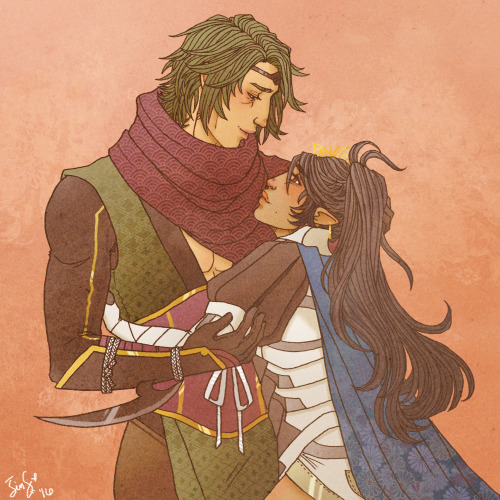 dandelionsandspacedaisies: My unit, Nova with Kaze n__n