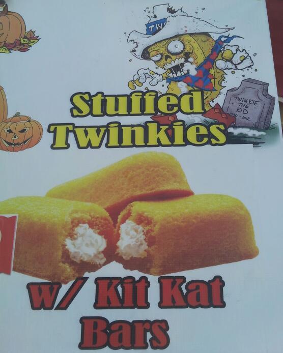 Deep fried Twinkies that have been stuffed with Kit Kat bars.
Because to hell with my 70’s.