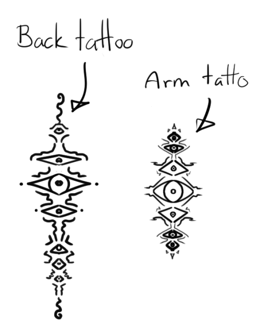 Reference pic for Ten’s tattoos. Realised I had never really posted this before *O*